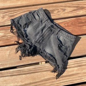 Unif Black Cut off shorts
